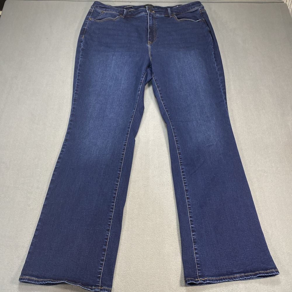 Talbots Barely Boot Jean Curvy Womens 18W Dark Wash Blue